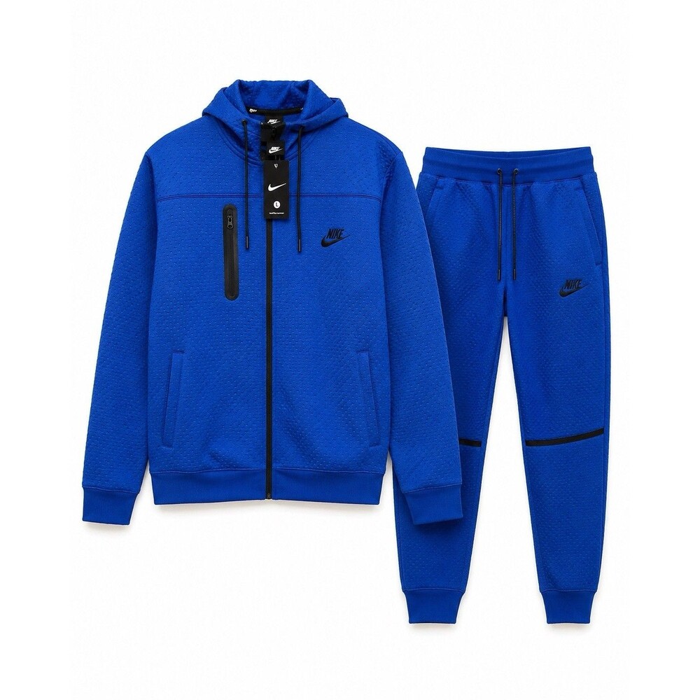 Nike Royal Blue Full Zip Hoodie Jogger Tracksuit Set Men’s Large NWT